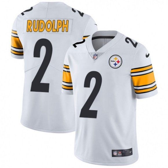 Men Pittsburgh Steelers #2 Mason Rudolph Nike White Limited NFL Jersey